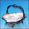 Antique Quadruple Silverplate HARTFORD SILVER Cake Bride's Basket & Antique Peter H. (PH) Leonard Vienna Austria Porcelain China Fruit Bowl