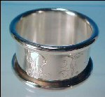 F. B. ROGERS Silverplate Napkin Ring Monogram "R F"