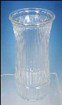Vintage HOOSIER GLASS Tall Flower Vase Ribbed Design 4089-B #3B