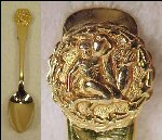 International Silver Collectible Souvenir Spoon AQUARIUS Coin Medallion CANADA