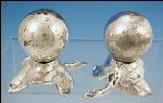 W.B. MFG. CO. / WEIDLICH BROS. Silver Plate Art Deco Salt & Pepper Shakers Leaf & Berry Design