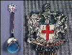 Vintage Silver Plated Collectible Souvenir Spoon "DOMINE DIRIGE NOS" London