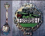 Vintage Silverplate & Enamel Souvenir Collectible Spoon  EDINBURGH CASTLE