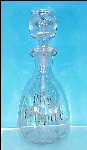 Vintage Clear Glass "OLD EMPIRE" Liquor or Wine Decanter Bottle Mid-Century