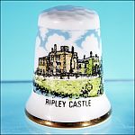 Souvenir Bone China Thimble Made in England RIPLEY CASTLE