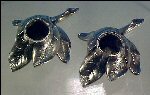 Victorian SILVERPLATE Figural Leaf Candlesticks Pair W.B. MFG. CO. / Weidlich Bros.