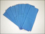 Vintage Hand-made COTTON LINEN DINNER NAPKINS Set of Eight (8) Medium Blue 12" x 17"