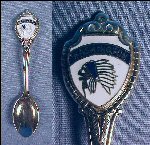 Vintage Collectible Souvenir Enamel Spoon WASHINGTON (State) by FORT