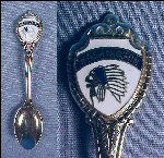 Vintage Collectible Souvenir Enamel Spoon WASHINGTON (State) by FORT