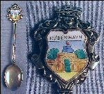 Vintage Silverplate & Enamel Collectible Souvenir Spoon COPENHAGEN DENMARK  / København