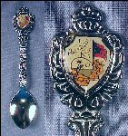 Vintage Silver Tone & Enamel Collectible Souvenir Spoon Puerto Rico