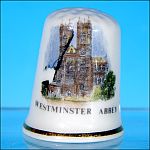 English Fine Bone China Souvenir Thimble WESTMINSTER ABBEY by Jean Manson