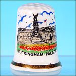 Vintage Bone China Souvenir Sewing Thimble BUCKINGHAM PALACE, LONDON