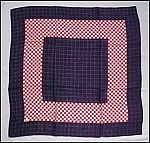 Vintage VERA NEUMANN 100% Silk Scarf - Red, White & Blue Plaid & Checks