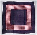 Vintage VERA NEUMANN 100% Silk Scarf - Red, White & Blue Plaid & Checks