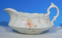 Antique W.H. GRINDLEY & CO. (England) Scallop Gravy Boat DAISY c. 1891-1914