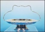 WILLIAM A. ROGERS SILVERPLATE Pierced & Engraved Footed Silver Plate Bride Bride's Cake Basket