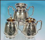 Antique Simpson Hall Miller Quadruple Silverplate Completer Tea Set