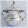 Antique Silver VAN BERGH Quadruple Silverplate Sugar Bowl