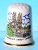 Vintage Porcelain Souvenir Thimble WESTMINSTER ABBEY, LONDON Made in Britain A2282